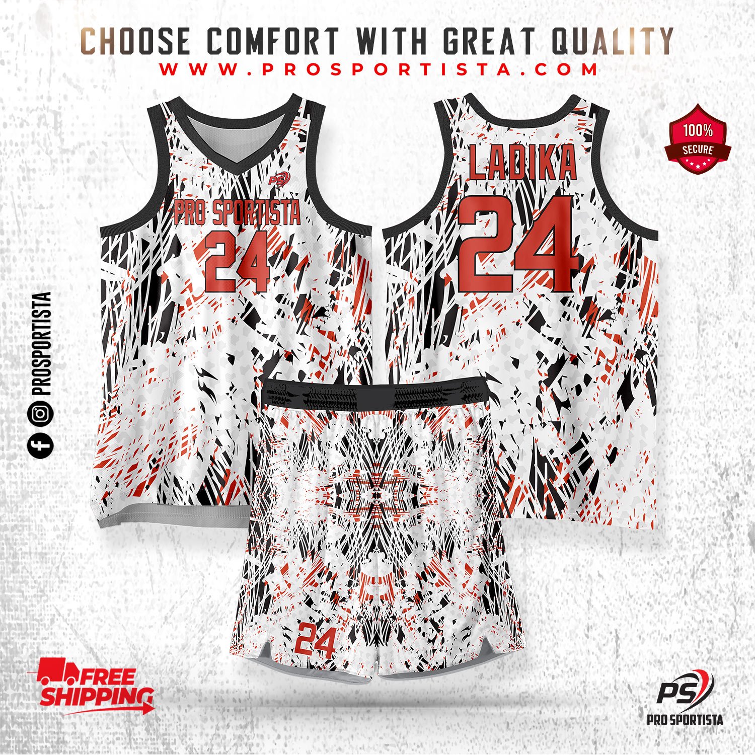White Splash Basketball Uniform – Paint Art Edition - Image 2