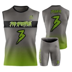 Green & Gray Gradient Flag Football Uniform – Custom Jersey Set