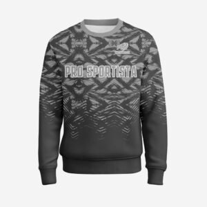 Custom Black & Grey Abstract Sublimated Sweatshirt