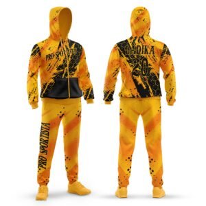 Yellow Camo Hooded Tracksuit – Full Custom Design