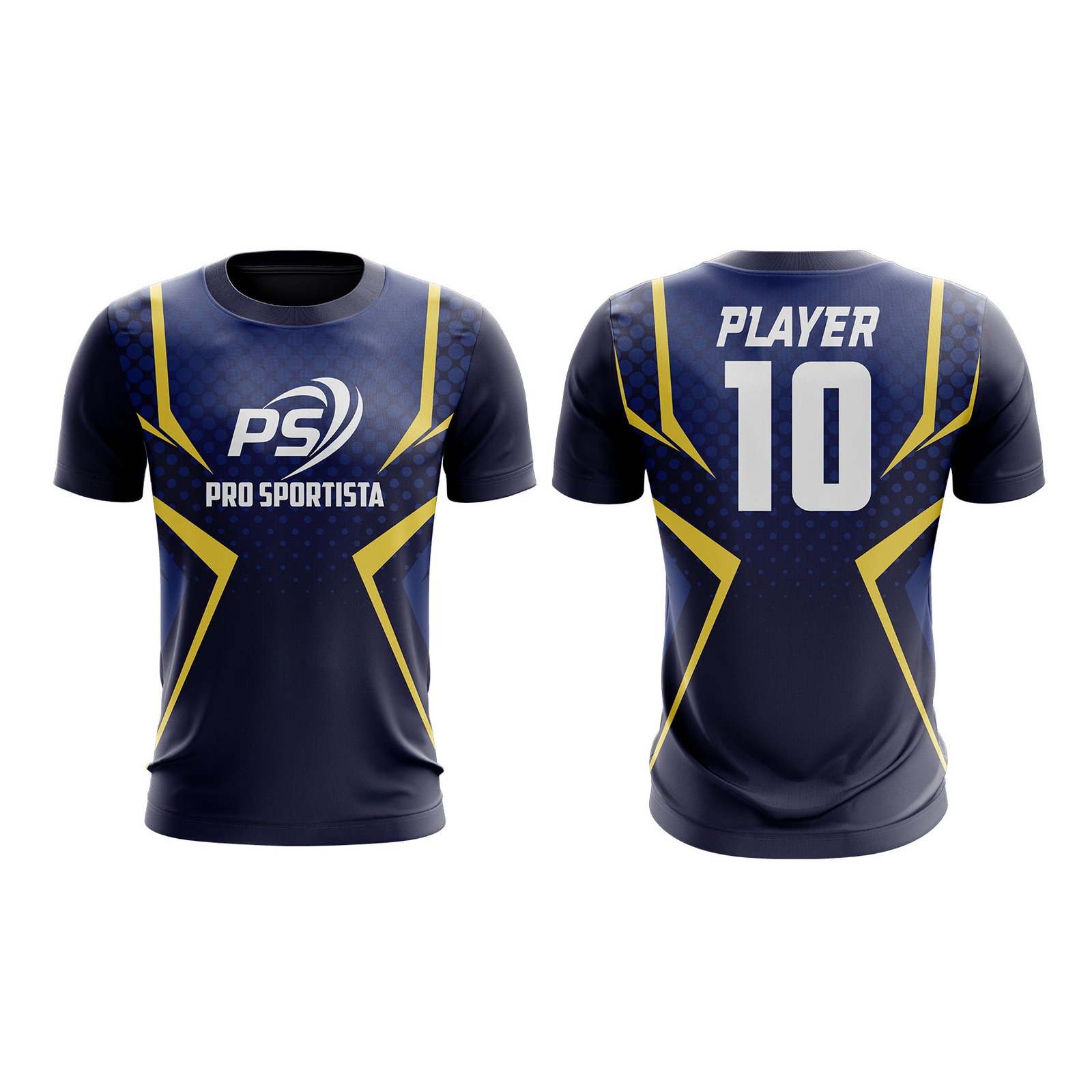 Navy Blue & Gold Elite Performance T-Shirt - Image 3