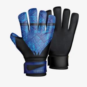 Custom Blue & Black “Static Pulse” Goalkeeper Gloves