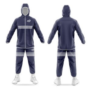 Black & White Full Zip-Up Sublimated Windbreaker Set
