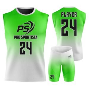 Green Neon Flag Football Uniform – Custom Jersey & Shorts