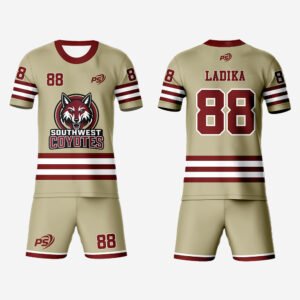 Beige & Maroon Tribal Warrior Ball Hockey Set