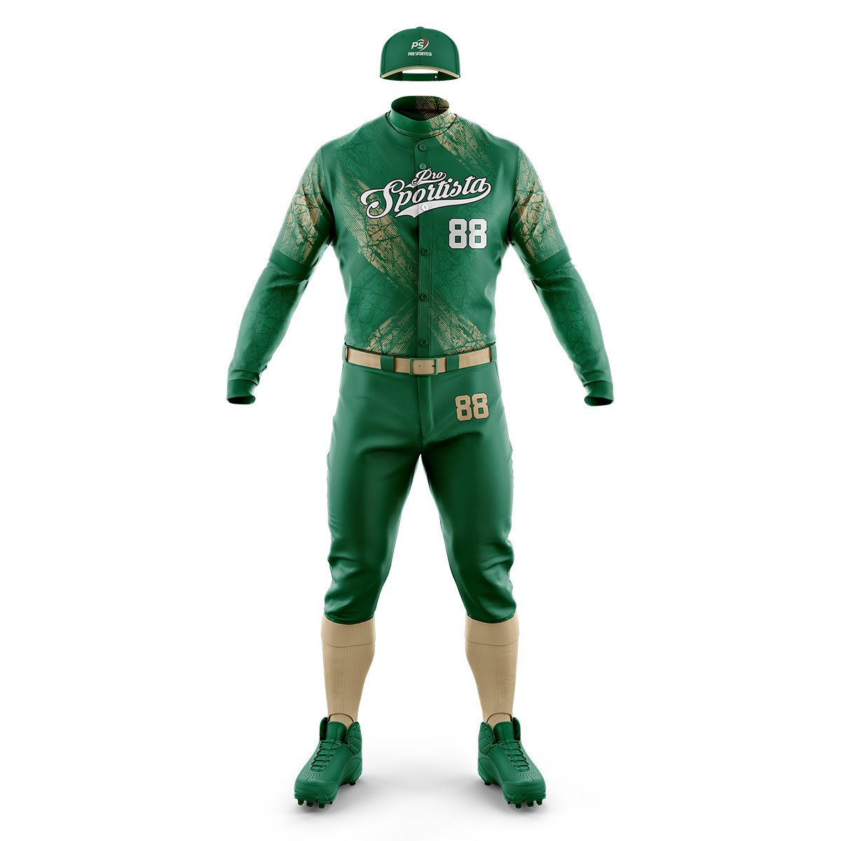 Green Baseball Uniform – Custom Team Jersey & Pants - Image 2
