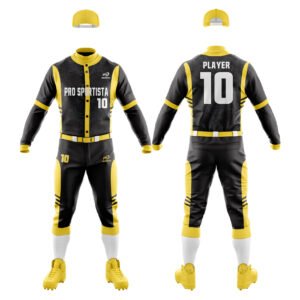 Black & Yellow Baseball Uniform – Pro Sportista Champion Set