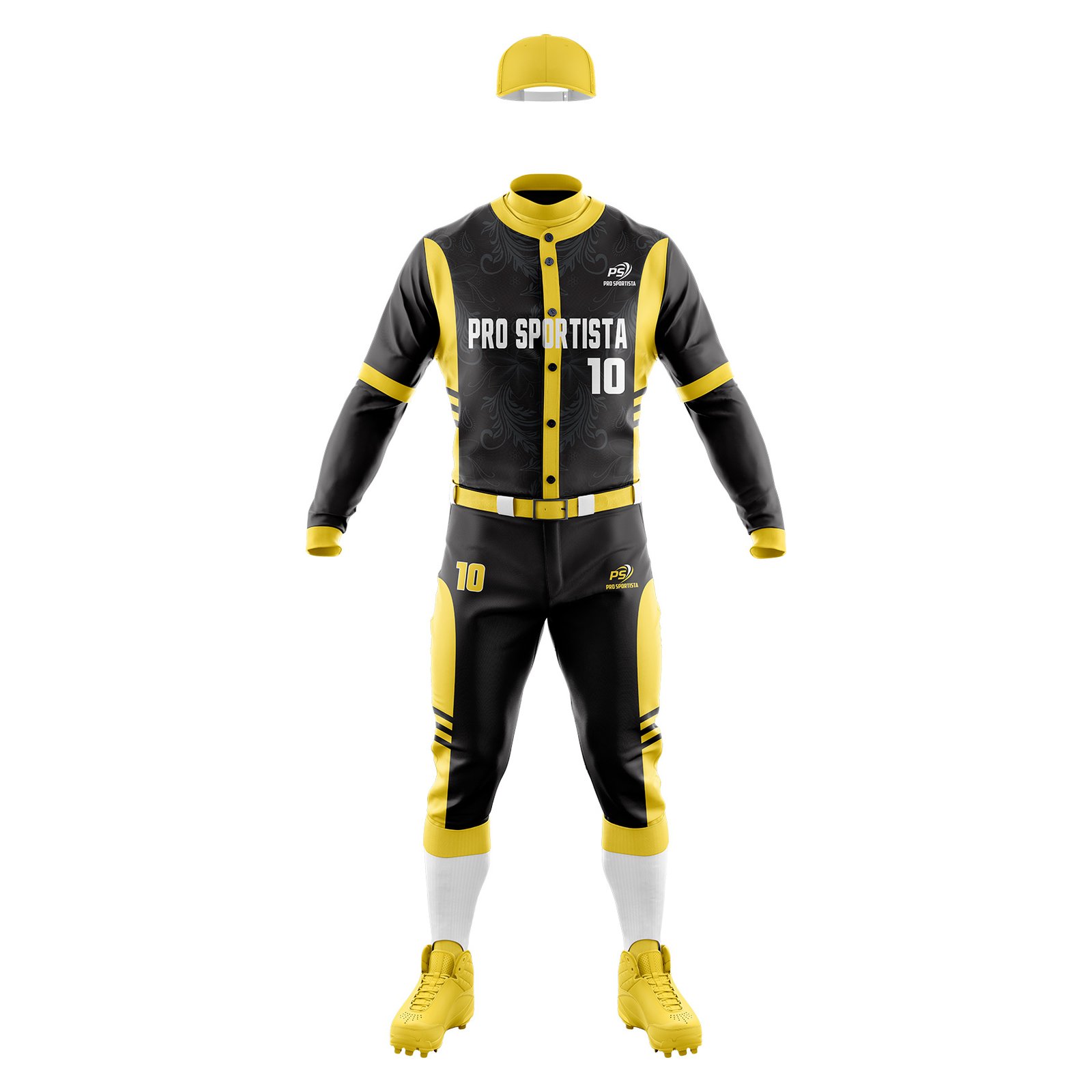 Black & Yellow Baseball Uniform – Pro Sportista Champion Set - Image 2