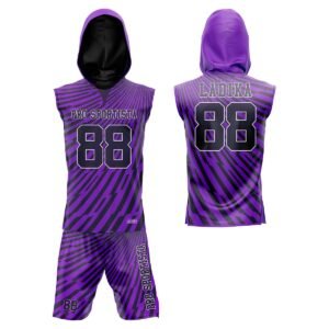 Custom Purple Flag Football Uniform – Player Name & Number
