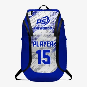 Custom Blue & White “Stipple Splatter” Performance Athletic Backpack