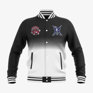 Custom Black & White “Duel Mascot” Performance Letterman Jacket
