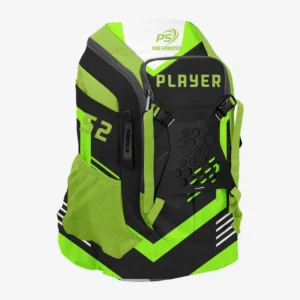 Custom Lime & Black “Velocity Chevron” Performance Athletic Backpack