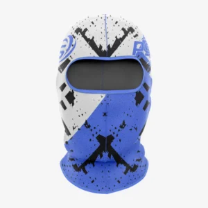 Blue & White “Glitch Fragment” Performance Athletic Balaclava
