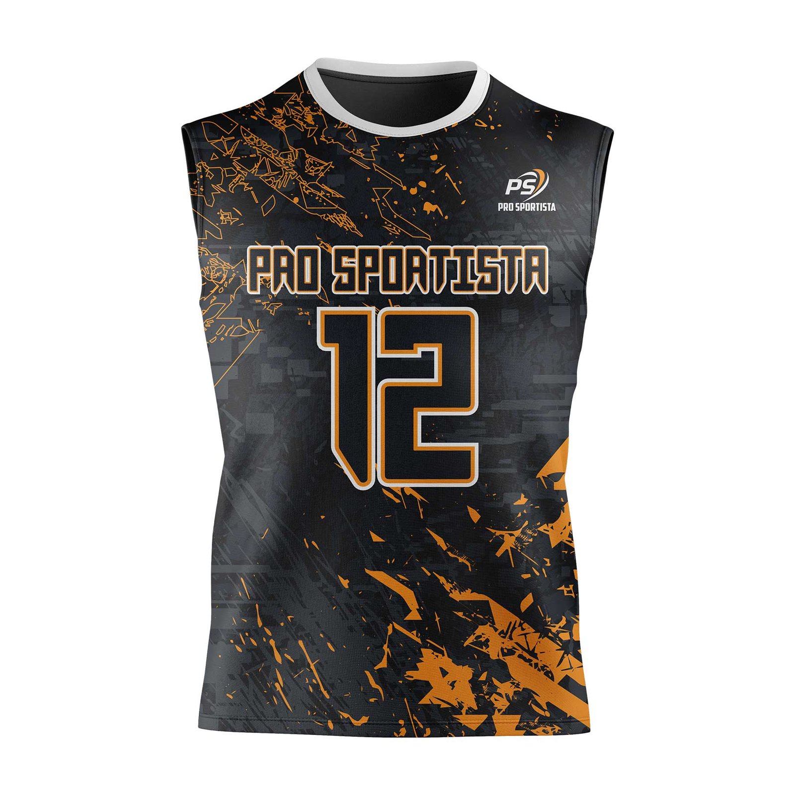 Black & Orange Gradient Flag Football Uniform – Custom Jersey - Image 2