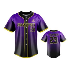 Purple & Black Baseball Jersey – Custom Team Style