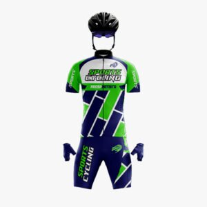 Custom Navy & Green “Sports Cycling” Sublimated Performance Suit
