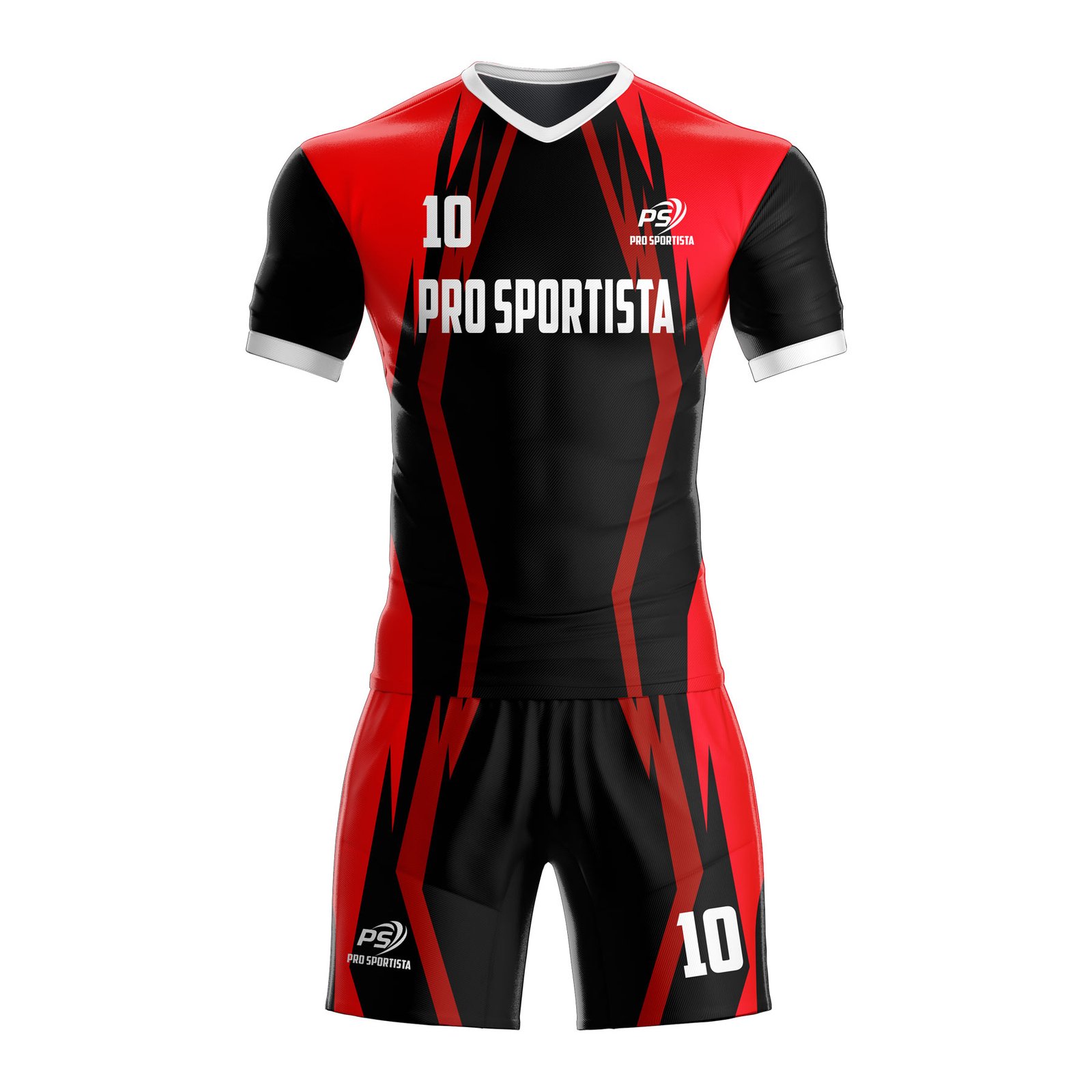 Red & Black Aggressive Line Volleyball Set - Image 2