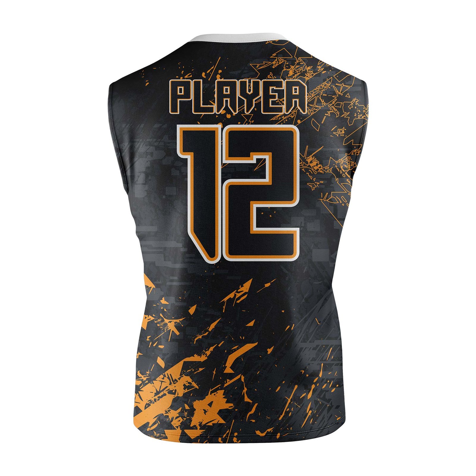 Black & Orange Gradient Flag Football Uniform – Custom Jersey - Image 3