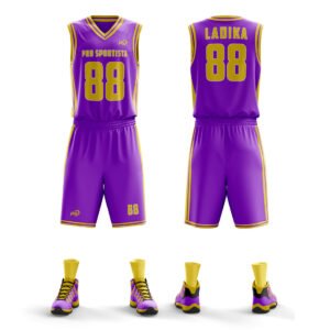 Purple Basketball Uniform – Custom Team Set