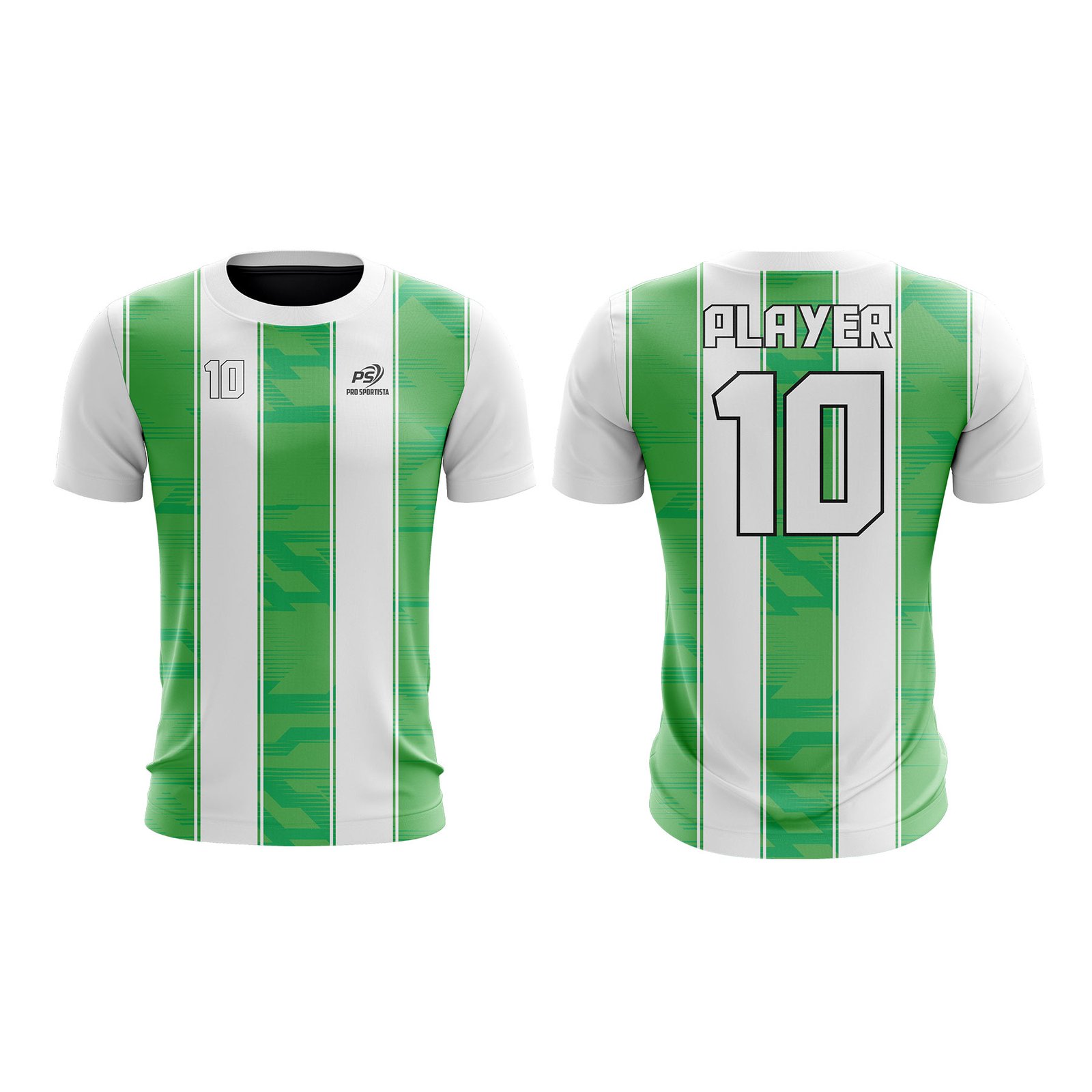 Green Vertical Stripe Performance T-Shirt - Image 3