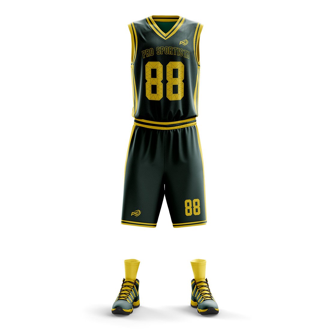 Black & Yellow Basketball Uniform – Custom Power Edition - Image 2