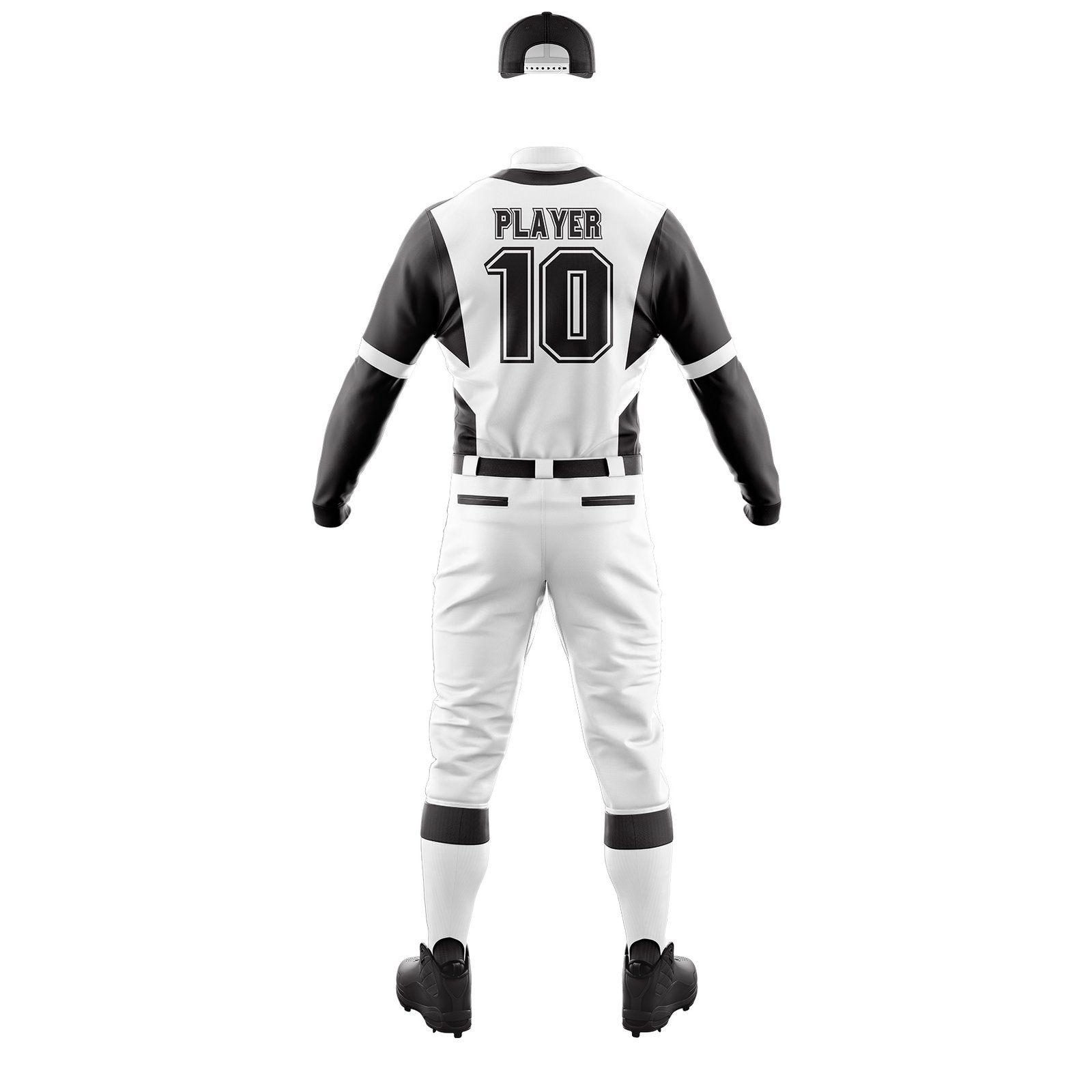 Black & White Baseball Uniform – Pro Sportista Pro Edition - Image 3