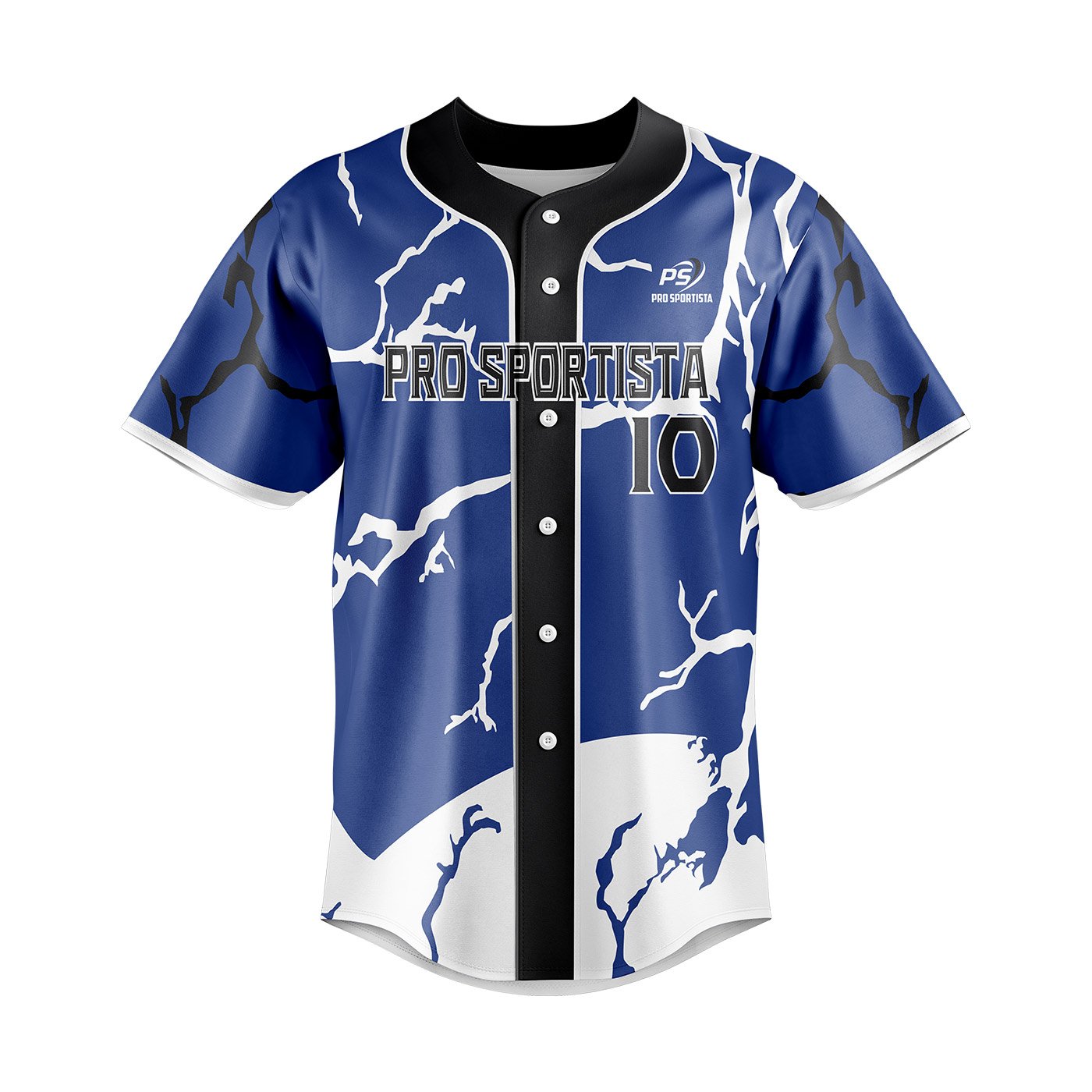 Blue & White Baseball Jersey – Pro Sportista Custom Jersey - Image 2