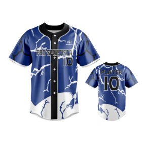 Blue & White Baseball Jersey – Pro Sportista Custom Jersey