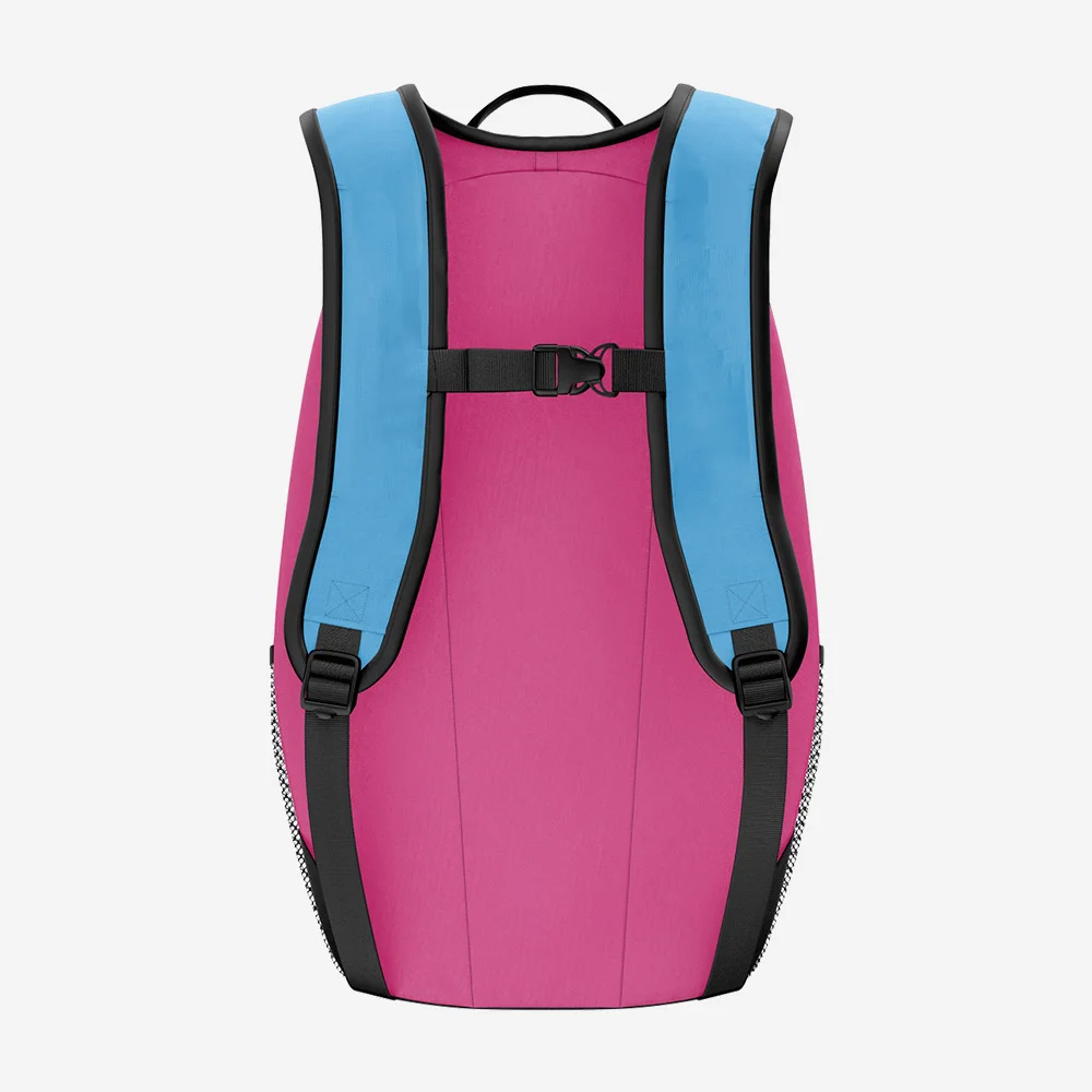 Custom Pink & Cyan “Miami Vice” Performance Athletic Backpack - Image 2