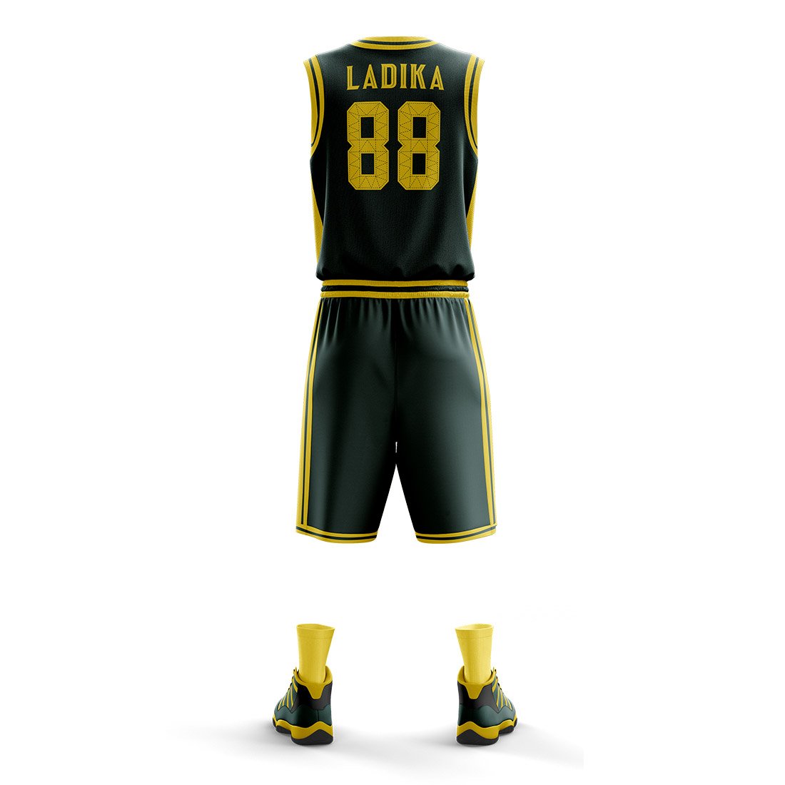 Black & Yellow Basketball Uniform – Custom Power Edition - Image 3