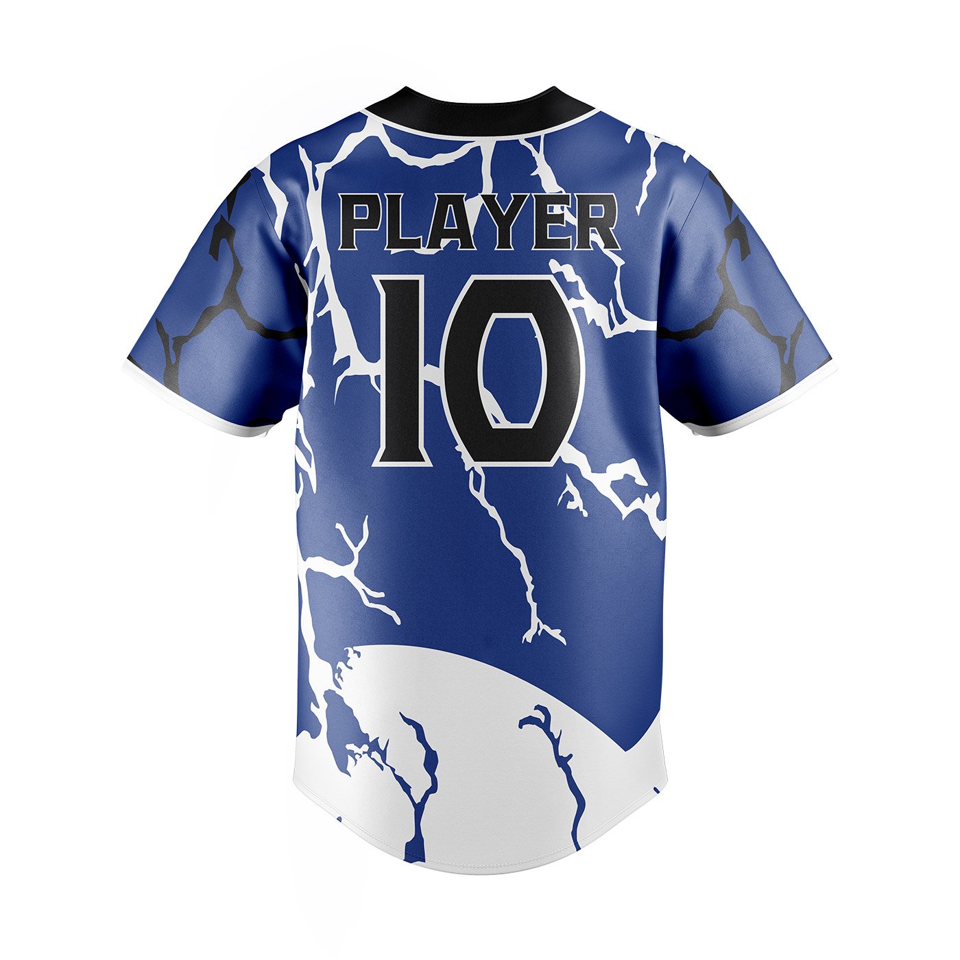Blue & White Baseball Jersey – Pro Sportista Custom Jersey - Image 3
