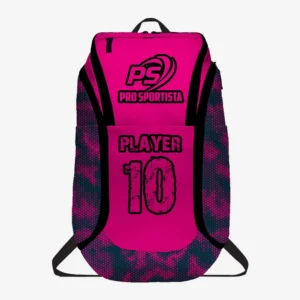 Custom Hot Pink & Black “Hex Halftone” Performance Athletic Backpack