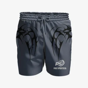 Custom Grey & Black “Tribal Wing” Performance Shorts