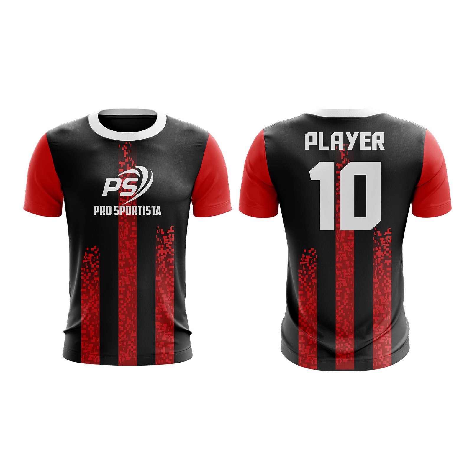 Black & Red Dual Strike Sports T-Shirt - Image 3