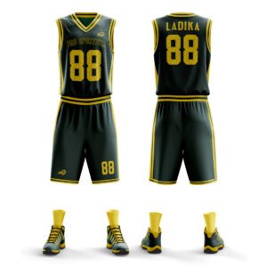 Black & Yellow Basketball Uniform – Custom Power Edition