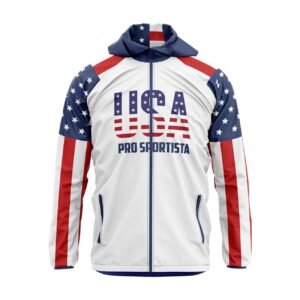 USA Patriotic Stars & Stripes Zip-Up Hoodie