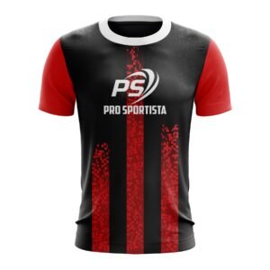 Black & Red Dual Strike Sports T-Shirt