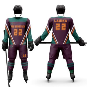 Purple & Green Ice Hockey Uniform – Hybrid Flame Edition