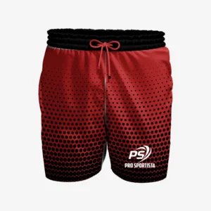 Custom Red & Black “Dot Matrix” Performance Shorts