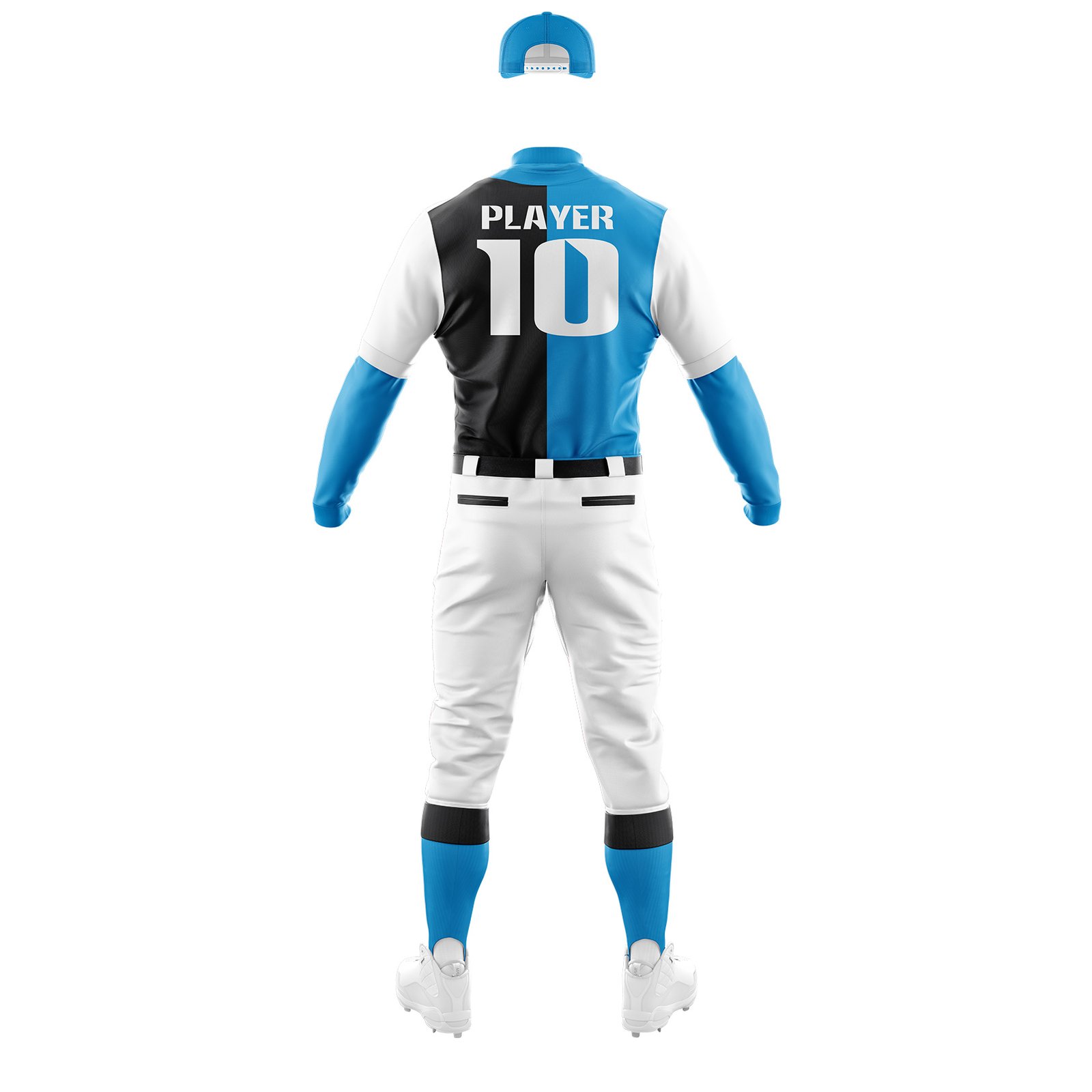 Teal & White Baseball Uniform – Pro Sportista Team Edition - Image 3