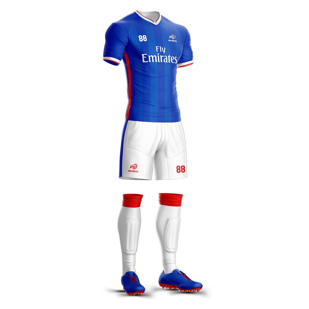 Blue & White Elite Soccer Jersey & Short - Image 3