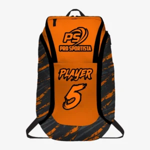 Custom Orange & Grey “Tiger Stripe” Performance Athletic Backpack