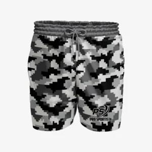 Custom Grey & Black “Urban Digital” Performance Shorts