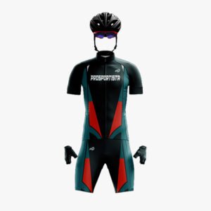 Custom Black, Teal & Red “Prosportista” Sublimated Performance Suit