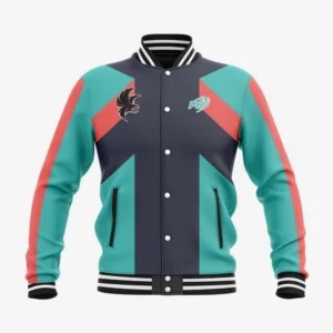 Custom Black & White “Velocity V” Performance Letterman Jacket