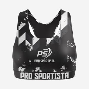 Black & White Custom Fitness Bra – High-Support Sports Bra