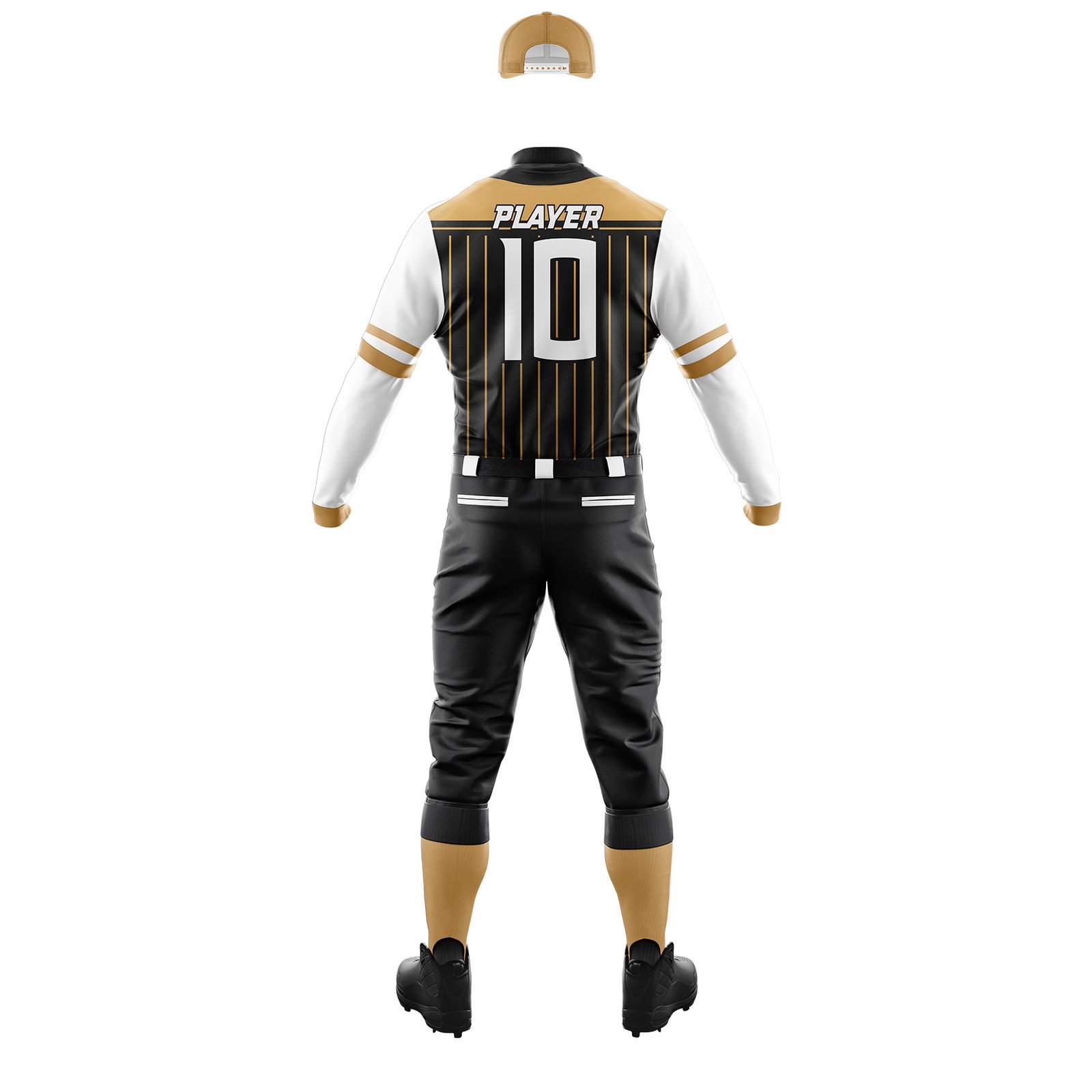 Black & Gold Baseball Uniform – Pro Sportista Elite Edition - Image 3