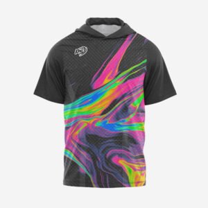 Custom “Prism Flow” Performance Hooded T-Shirt