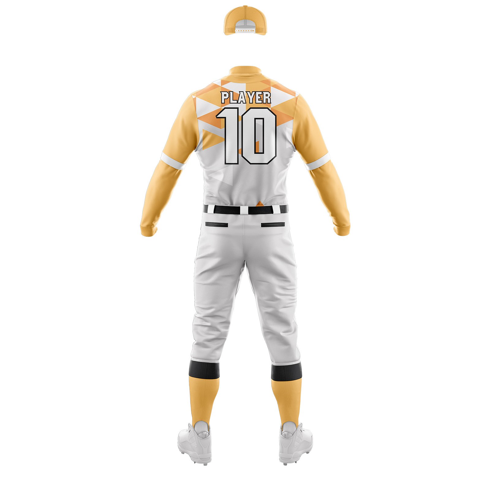 White & Gold Baseball Uniform – Pro Sportista Classic Edition - Image 3