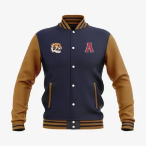 Custom Navy & Gold “Varsity Tiger” Performance Letterman Jacket